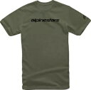アルパインスターズ リニア ワードマーク ミリタリー ブラック T シャツ Alpinestars Linear Wordmark Military Black T-Shirt