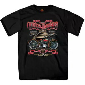Hot Leathers ブラック オル バイク アンド ウィスキー T シャツ - GMS1074XL (XL - XL) Hot Leathers ..