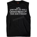 ホットレザーズ ブラック クルックド ロード ノースリーブ シャツ (メンズ L) GMT3438L Hot Leathers Black Crooked Road Sleeveless Shirt (Mens L) GMT3438L
