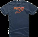 アルパインスターズ ライド 2.0 T シャツ - XL ネイビー/オレンジ Alpinestars Ride 2.0 T-Shirt - XL Navy/Orange