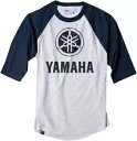Factory Effex ヤマハ ベースボール T シャツ Lg グレー/ブルー Factory Effex Yamaha Baseball T-Shirt Lg Grey/Blue