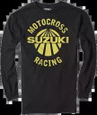 Factory Effex スズキ獣医長袖 T シャツ XL ブラック Factory Effex Suzuki Vet Long Sleeve T-Shirt XL Black