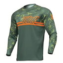 Thor セクター ジャージ MX オフロード ダート バイク用 - DIGI フォレスト グリーン/カモ サイズ L Thor Sector Jersey f...