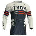 MX オフロード用ユース トール パルス ジャージ - コンバット ミッドナイト/ホワイト キッズ サイズ L Youth Thor Pulse Jersey ...
