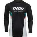トール パルス リアクト ジャージ モトクロス用 - メンズ サイズ ブラック/ホワイト 3XL 2910-6534 Thor Pulse React Jers...