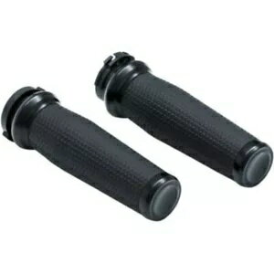 Kuryakyn 5941 サテンブラック脱穀機ハンドグリップ ハーレー 1" ケーブル操作 96-22 用 Kuryakyn 5941..