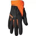 Thor ドラフト グローブ オフロード ダート バイク MX ATV 用 - ブラック/オレンジ メンズ サイズ XL Thor Draft Gloves f...