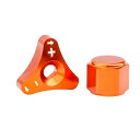 Tusk ビレット WP フォークアジャスターノブ オレンジ KTM 450 XC-F 2017-2019用 Tusk Billet WP Fork Adjuster Knobs Orange for KTM 450 XC-F 2017-2019(2)