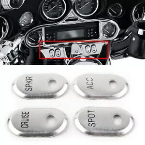 ハーレーツーリングエレクトラグライドロードグライド用クロームブラッシュパネルスイッチカバー Chrom..