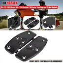 フロントライダーフットボードボトムスブラック ハーレーツーリングロードキンググライドソフテイル用 Front Rider Footboards Bottoms Black For Harley Touring Road King Glide Softail
