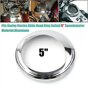 112 クローム スピードメーター ベゼル トリム リング バイザー カバー ハーレー ツーリング ソフテイル US用 112 Chrome Speedometer Bezel Trim Ring Visor Cover For Harley Touring Softail US
