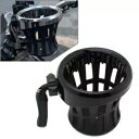 オートバイハンドルバーカップホルダードリンクメッシュバスケットマウント付きユニバーサルブラック Motorcycle Handlebar Cup Holder Drink W/ Mesh Basket Mount Universal Black(2)