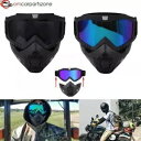 取り外し可能なオートバイのフェイスマスクゴーグルモトクロス ATV ダートバイク眼鏡メガネ Detachable Motorcycle Face Mask Goggles Motorcross ATV Dirt Bike Eyewear Glasses