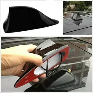 ブラックフカヒレルーフアンテナ空中車自動空中 FM/AM ラジオ信号ユニバーサル Black Shark Fin Roof A..