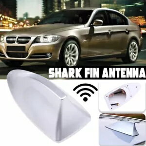 車のトラック シルバー フカヒレ ユニバーサル ルーフ アンテナ ラジオ FM/AM 装飾空中 Car Truck Silv..