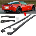 ZR1 スタイル ABS サイドスカートロッカーパネルマッドフラップコルベット C6 Z06 ワイド 05-13 ZR1 Style ABS Side Skirts Rocker Panels Mud Flaps For Corvette C6 Z06 Wide 05-13