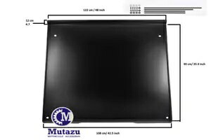 Mutazu アルミニウム ハードルーフ ブラック 2020-2021 カワサキ テリックス KRX 1000用 Mutazu Alumin..