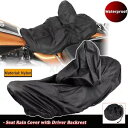 防水運転席&助手席&ライダーパッドレインカバーハーレーストリートグライド用 Waterproof Driver Passenger Seat & Rider Pad Rain Cover For Harley Street Glide(2)