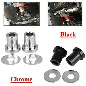 ブラック/クローム CNC ソリッド ライザー ブッシング ハーレー ロードキング ストリート グライド ソ..
