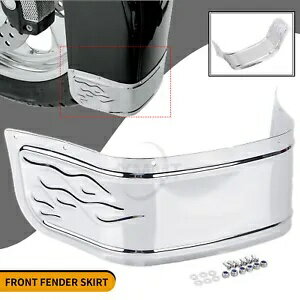 ハーレーツーリングエレクトラグライドロードキングソフテイル用フレームフロントフェンダートリムスカート Flame Front Fender Trim Skirt For Harley Touring Electra Glide Road King Softail