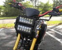 ホンダ グロム 14-16 ダブル LED ライトバー ヘッドライト変換キット;ブラックアウトフェイス Honda Grom 14-16 Double LED Light Bar Headlight Conversion Kit; Black-Out Face