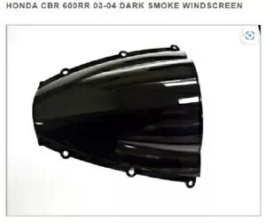 ホンダ CBR 600RR 交換用ダークスモークフロントガラス、2003-2004 HONDA CBR 600RR Replacement Dark Smoked Windshield, 2003-2004