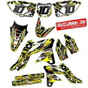 2015 - 2020 YZ 85 グラフィックスキット ヤマハ YZ85 アイランドストライク: イエローブラックデカール 2015 - 2020 YZ 85 GRAPHICS KIT YAMAHA YZ85 ISLAND STRIKE : YELLOW BLACK DECAL(2)