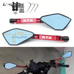 赤オートバイ CNC バックミラーアンチグレアヤマハ XTZ125E XT1250 XTZ250 Red Motorcycle CNC Rear View Mirror Anti-glare For YAMAHA XTZ125E XT1250 XTZ250