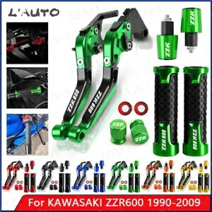 ブレーキクラッチレバーグリップハンドルバーエンドキャップキット KAWASAKI ZZR600 1990-2009 Brake C..