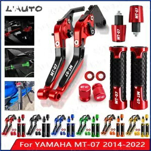 ブレーキクラッチレバーグリップハンドルバーエンドキャップキットヤマハ MT07 MT-07 2014-2022 Brake ..