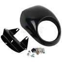 ブラック 39 ミリメートルヘッドライトフェアリングマスクハーレースポーツスターダイナ FX/XL 1973-UP に適合 Black 39mm Headlight Fairing Mask Fit For Harley Sportster Dyna FX/XL 1973-UP