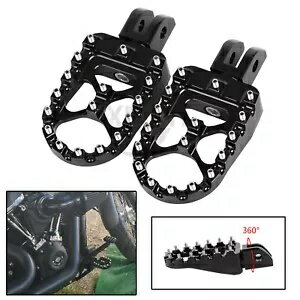 楽天カスタムパーツ WORLD倉庫ブラックワイドファットフットペグ MX スタイルフットペグハーレーファットボーイストリートボブソフテイル用 Black Wide Fat Foot Pegs MX Style Footpegs For Harley Fat Boy Street Bob Softail