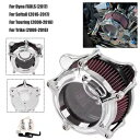 クロームクリアエアクリーナーレッドインテークフィルターハーレーロードグライドスペシャルFLTRXS用 Chrome Clear Air Cleaner Red Intake Filter For Harley Road Glide Special FLTRXS(2)