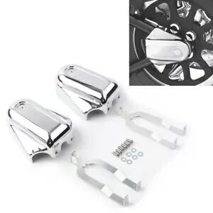 オートバイシルバーバーシールドリアアクスルカバースイングアームキャップハーレーソフテイル米国 Mot..