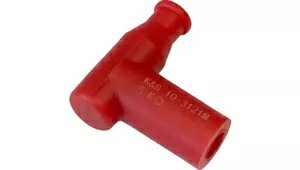 K&S ѡץ饰񹳴參С TB05EM 90٥٥ å K&S Spark Plug Type Resistor Cover TB05EM 90 Degree Bend Red