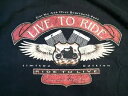 モンタナ限定版「Live to Ride」ヴィンテージ バイカー T シャツ メンズ ブラック M Montana Limited Edition