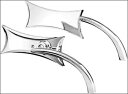 Arlen Ness マイクロクローム 4 点式左側サイドミラー ハーレーまたはメトリック EACH Arlen Ness Micro Chrome Four Point Left Side Mirror Harley or Metric EACH(2)