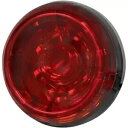 Koso HB035020 ソーラーレッド 3-3/8 ラウンドオートバイ LED ブレーキテールライトランニングライト Koso HB035020 Solar Red 3-3/8 Round Motorcycle LED Brake Taillight Running Light