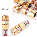 10 個 LED Canbus エラーフリーカーサイドウェッジ電球ホワイト 5W T10 3014 27SMD 10pcs LED Canbus Error F...