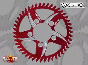 Vortex F5 リア スプロケット レッド 43T 520 Kawasaki Ninja 650R および Versys 2006-13 Vortex F5 Rear Sprocket Red 43T 520 Kawasaki Ninja 650R and Versys 2006-13