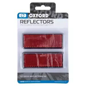 オックスフォード自己粘着リフレクター長方形オートバイバイクリフレクターMOTペア Oxford Self-Adhesive Reflectors Rectangular Motorcycle Bike Reflector MOT Pair