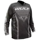 Wulfsport 大人用リニア モトクロス ジャージ 2023 モトクロス MX クワッド ATV トップ ブラック Wulfsport Adults Lin...