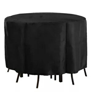 防水パティオラウンドテーブルカバー屋外ガーデン家具防塵UV保護 Waterproof Patio Round Table Cover ..