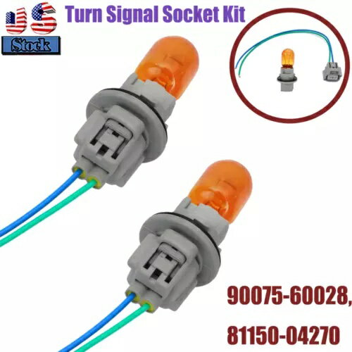 90075-60028 2X 󥷥ʥ륽åȥͥ (ŵԥơդ) ȥ西 4 ʡ 90075-60028 2X Turn Signal Socket Connector w/ Bulb Pigtail For Toyota 4Runner