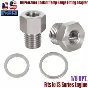 LS1 4.8 5.3 6.0 å M12 M16 եåƥ󥰥ץѿ岹٥ For LS1 4.8 5.3 6.0 Swap M12 M16 Fitting Adapter Oil Pressure Coolant Temp Gauge