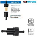 オックスフォード オートバイ バイク合金燃料フィルター - ブラック - OX832 Oxford Motorcycle Motorbike Alloy Fuel Filter - Black - OX832(2)