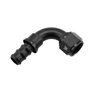 12AN 90° プッシュオン ホース エンド フィッティング プッシュ ロック アルミニウム ブラック -新品 12AN 90° Push-On Hose End fittings Push Lock Aluminum Black -New