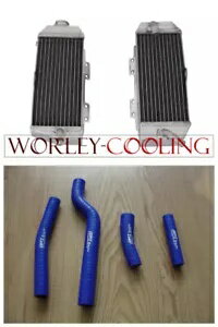 NJ-アルミラジエーター & ブルーホースヤマハ YZ450F 2003 2004 2005 03 04 05 新しい NJ-Aluminum radiator & BLUE hose For YAMAHA YZ450F 2003 2004 2005 03 04 05 new