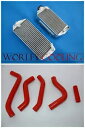 NJ-FOR スズキ RMZ450 2007 アルミラジエーター + シリコンホース RMZ-450 07 レッド 新品 NJ-FOR Suzuki RMZ450 2007 Aluminum Radiator + Silicone Hose RMZ-450 07 RED new(2)