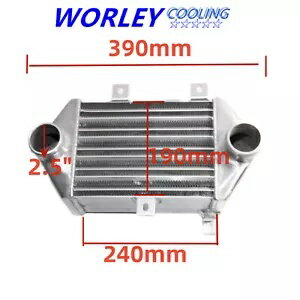 CA-フロント マウント インタークーラー 全体のサイズ 390 x 280 x 140mm 2.5 インチ インチ/アウトレ..